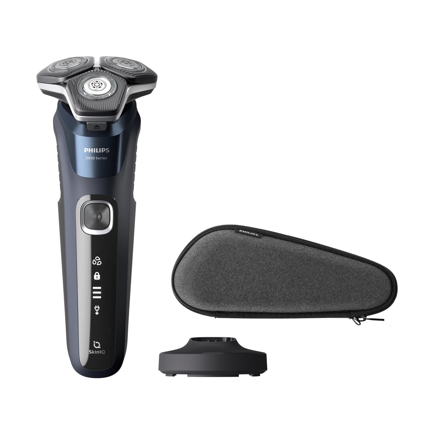 Philips Series 5000 wet and dry electric shaver S5885/35, SkinIQ, SteelPrecision blades, 360-D flexible heads, PowerAdapt Sensor