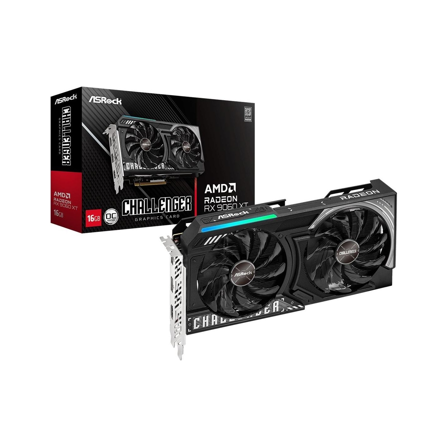 Asrock Graphics card Radeon RX 9060 XT CHALLENGER 16GB GDDR6 128bit 2DP/HDMI