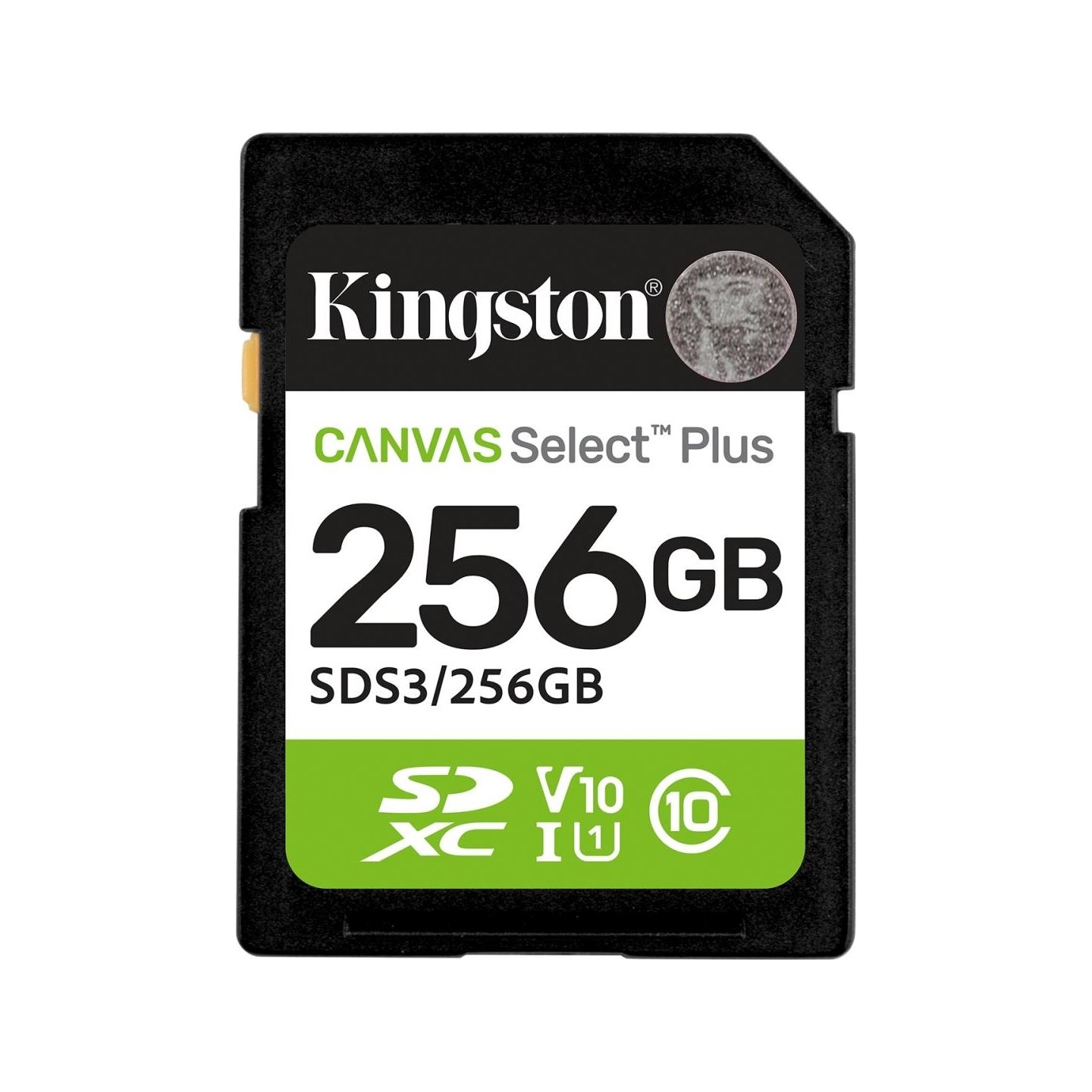 Kingston Canvas Select Plus | 256 GB | SD | Flash memory class Class 10, UHS-I, U1/U3, Video Class 10/30