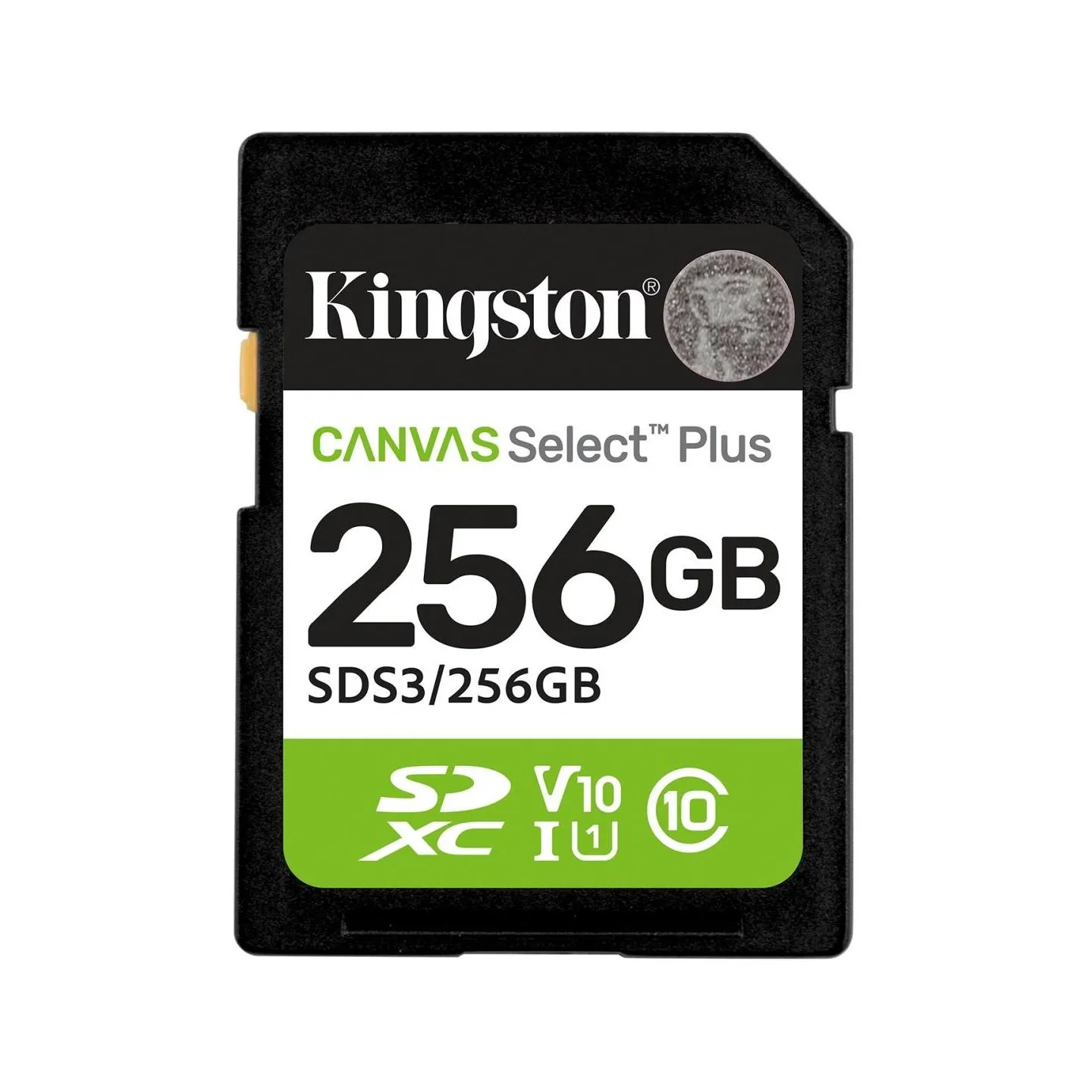 Kingston Canvas Select Plus | 256 GB | SD | Flash memory class Class 10, UHS-I, U1/U3, Video Class 10/30