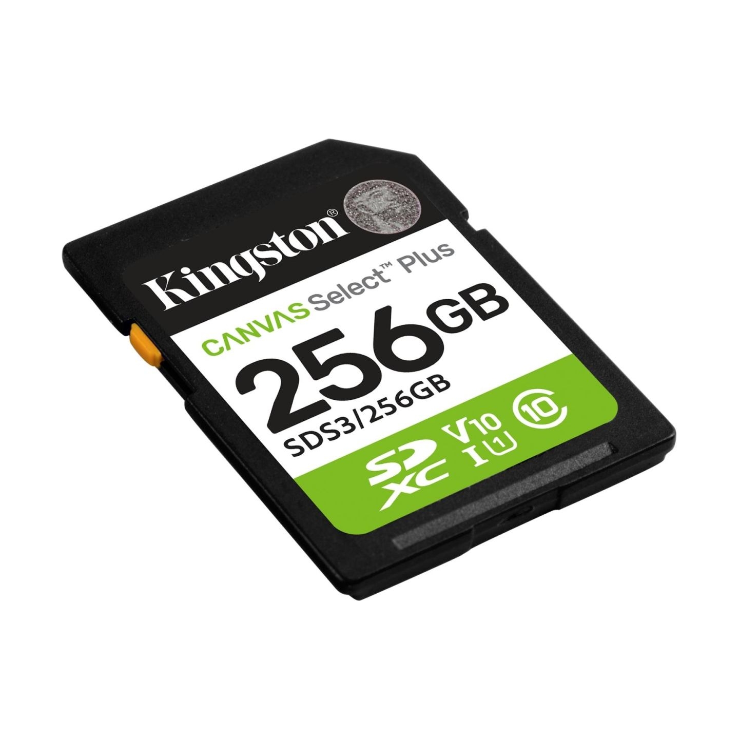 Kingston Canvas Select Plus | 256 GB | SD | Flash memory class Class 10, UHS-I, U1/U3, Video Class 10/30