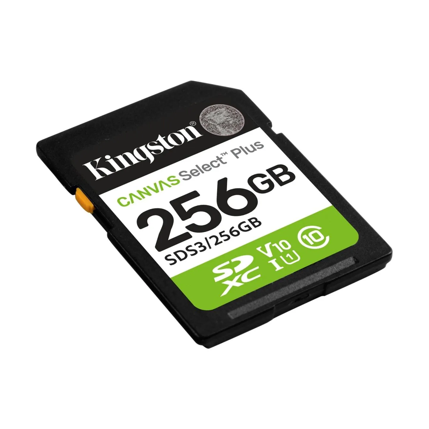 Kingston Canvas Select Plus | 256 GB | SD | Flash memory class Class 10, UHS-I, U1/U3, Video Class 10/30