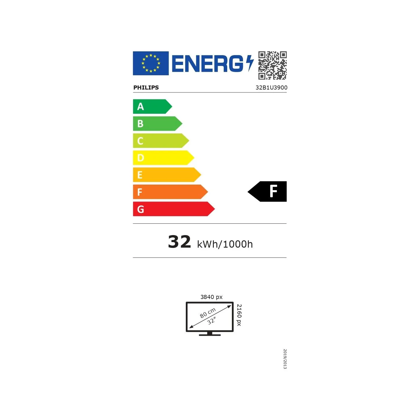 Philips | 32B1U3900/00 | 32 " | VA | 16:9 | 60 Hz | 4 ms | 3840 x 2160 pixels | 350 cd/m² | HDMI ports quantity 2