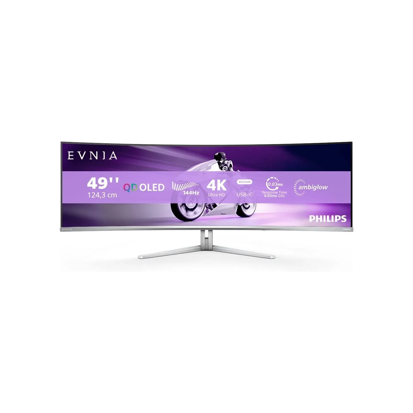 Philips | 49M2C8900L/00 | 49 " | OLED | 32:9 | 144 Hz | 0.03 ms | 5120 x 1440 pixels | HDMI ports quantity 2 | Warranty 24 month