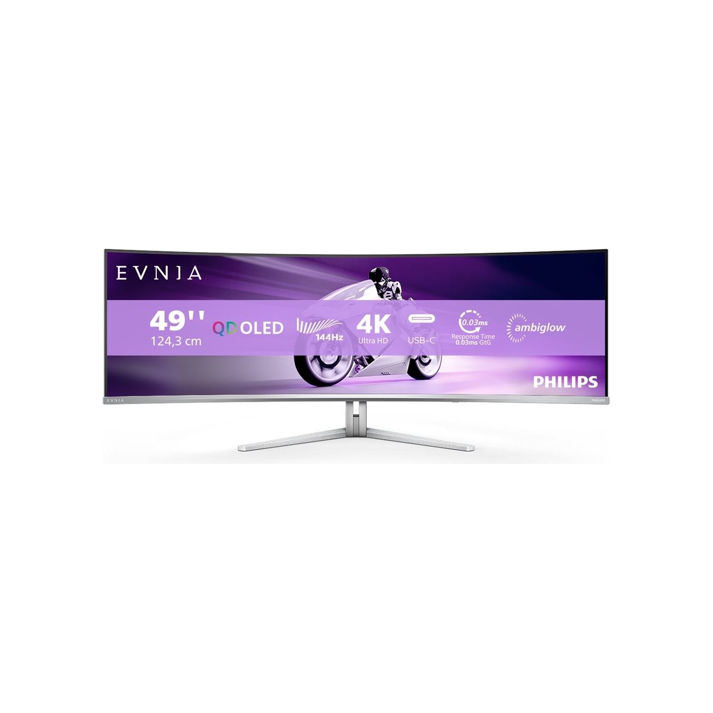 Philips Monitor 48.9 inches Curved QD OLED 4K 144Hz