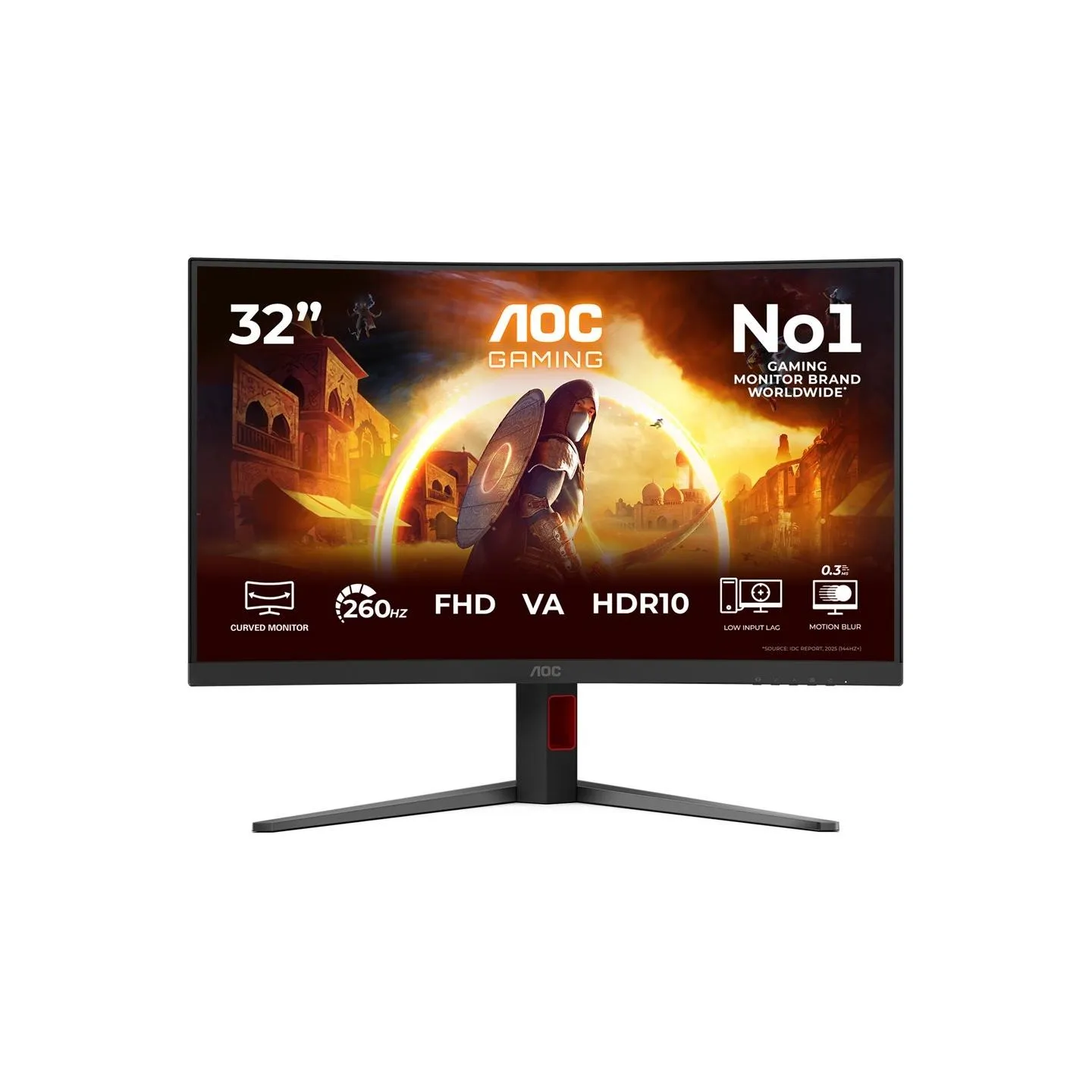 AOC C32G4Z | 32 " | VA | FHD | 16:9 | 240 Hz | 0.3 ms | 1920 x 1080 pixels | 300 cd/m² | HDMI ports quantity 1 | Black