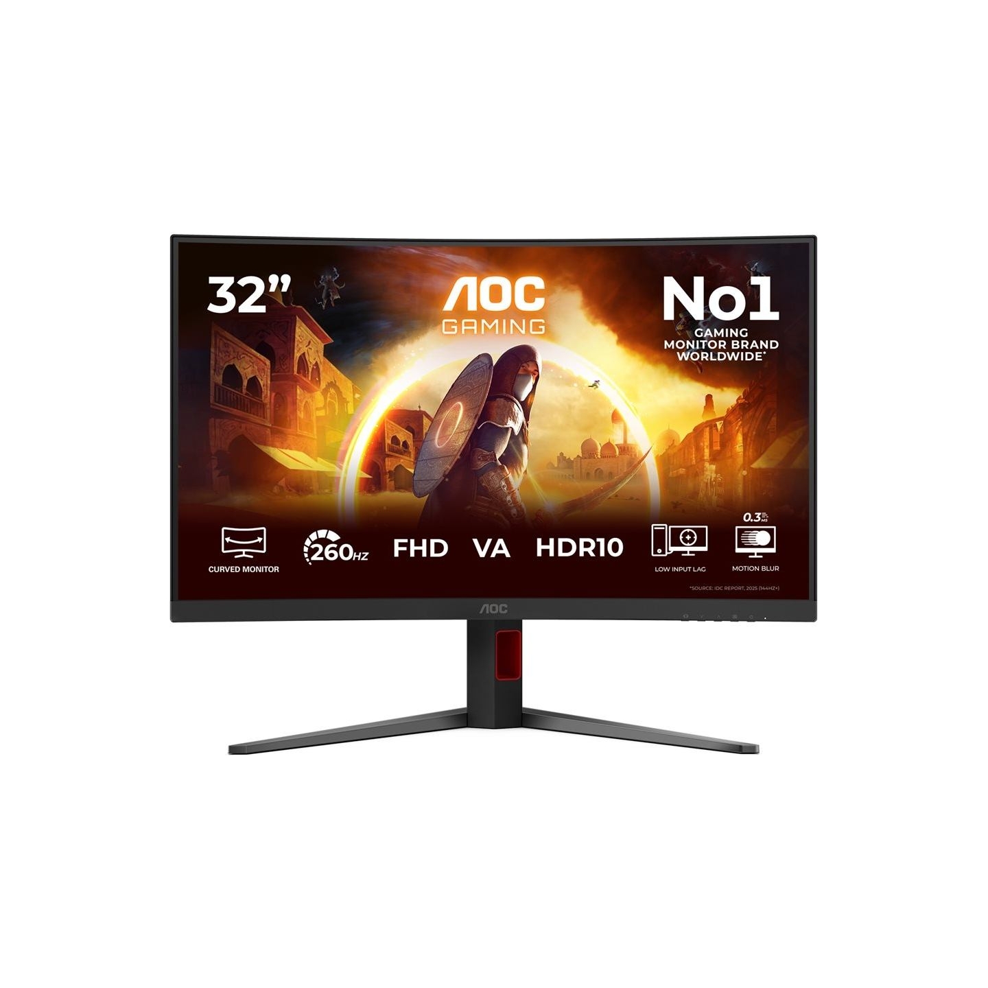 AOC Monitor 31.5 inch C32G4Z Curved VA 260Hz HDMI DP HAS Speaker
