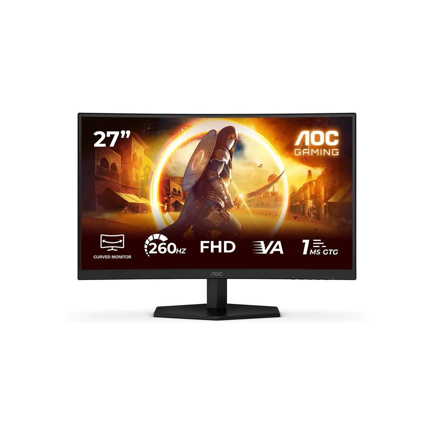 AOC C27G42ZE | 27 " | Fast VA | FHD | 16:9 | 260 Hz | 1 ms | 1920 x 1080 pixels | 300 cd/m² | HDMI ports quantity 1 | Black