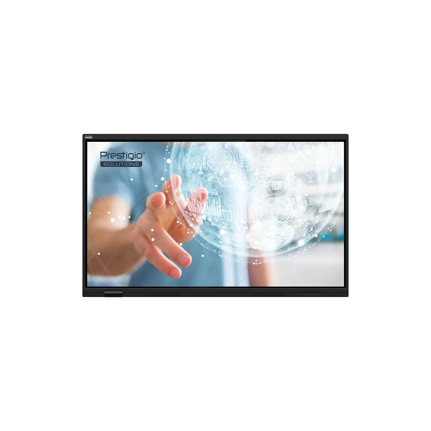Prestigio SOLUTIONS Multiboard 75-inch Light Series Gen 7, Android 14, Google EDLA, AI button, 8/128GB, 50TP, black
