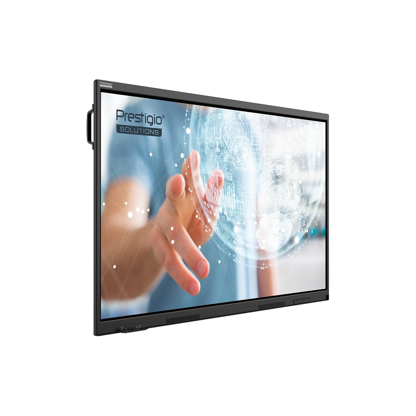 Prestigio SOLUTIONS Multiboard 75-inch Light Series Gen 7, Android 14, Google EDLA, AI button, 8/128GB, 50TP, black