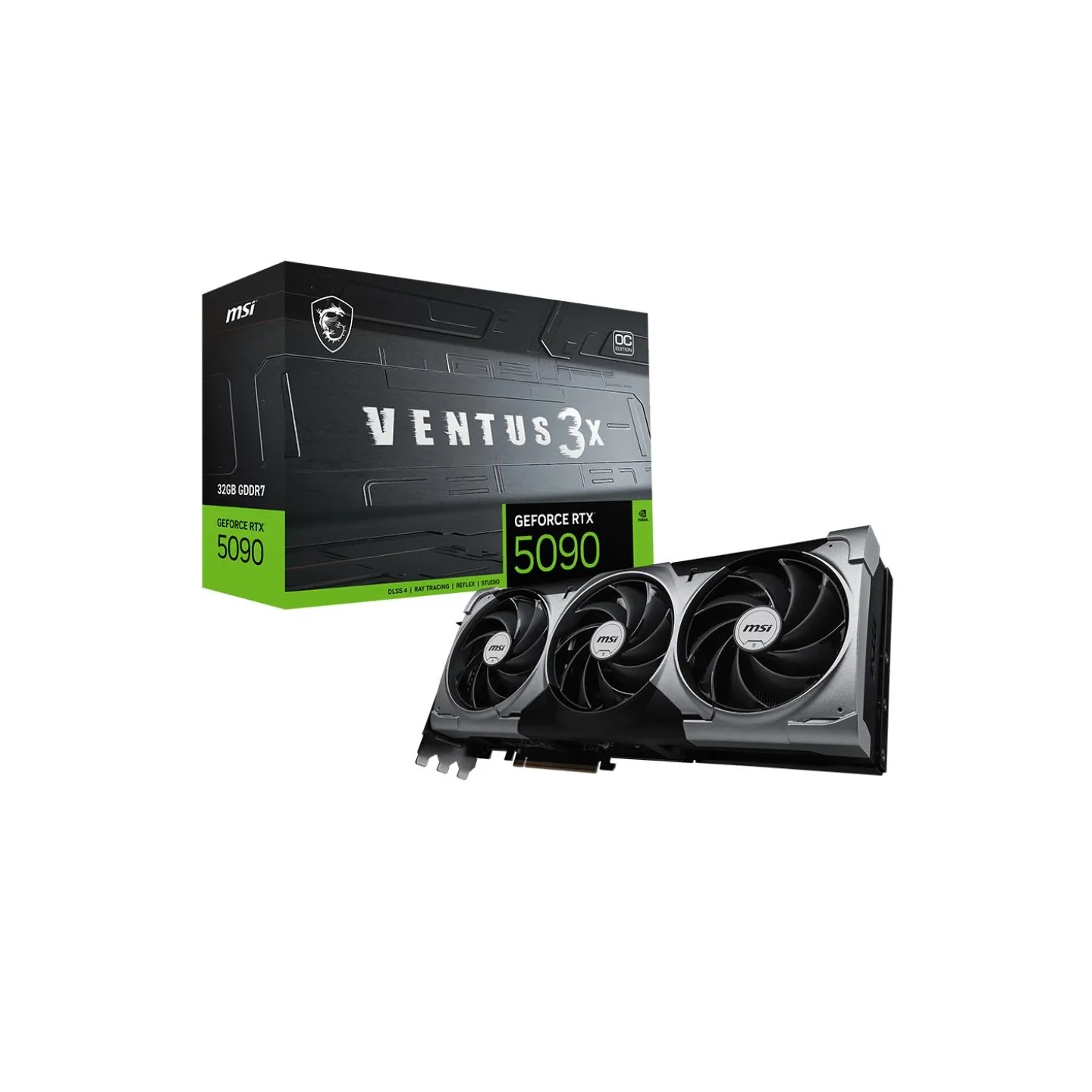 MSI GeForce RTX 5090 32G VENTUS 3X OC | NVIDIA | 32 GB | GeForce RTX 5090 | GDDR7 | HDMI ports quantity 1 | PCI Express Gen 5
