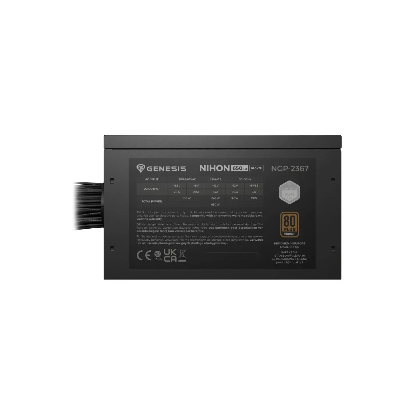 Genesis | PSU | Nihon 650NM | 650 W | Black