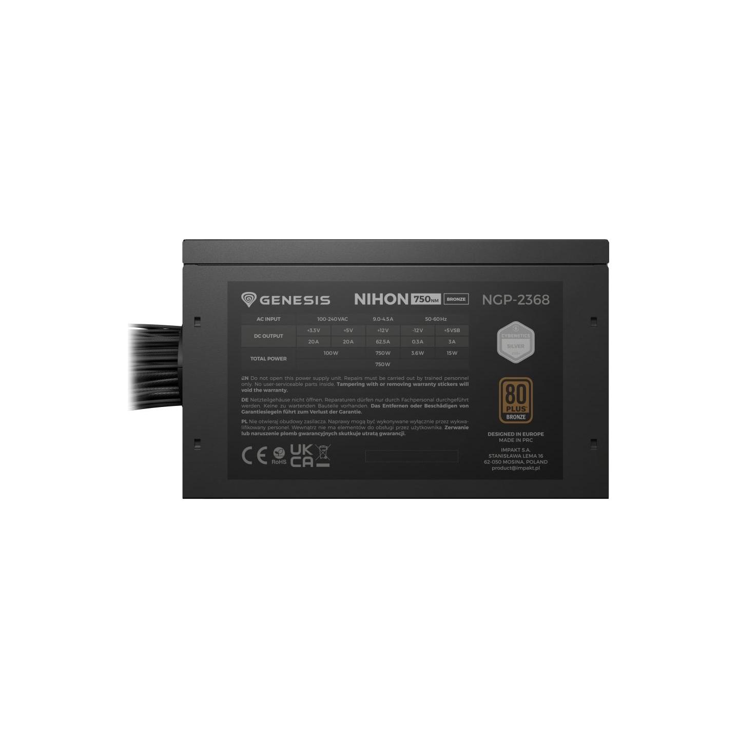 Genesis | PSU | Nihon 750NM | 750 W | Black