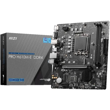 MSI Mainboard|MSI|Intel H610|LGA1700|MicroATX|Memory DDR4|Memory slots 2|1xPCI-Express 1x|1xPCI-Express 16x|1xM.2|1x15pin D-sub|