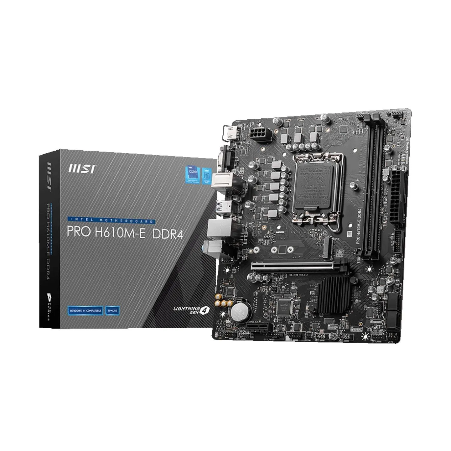 MSI Mainboard|MSI|Intel H610|LGA1700|MicroATX|Memory DDR4|Memory slots 2|1xPCI-Express 1x|1xPCI-Express 16x|1xM.2|1x15pin D-sub|
