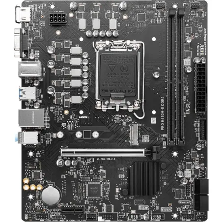 MSI Mainboard|MSI|Intel H610|LGA1700|MicroATX|Memory DDR4|Memory slots 2|1xPCI-Express 1x|1xPCI-Express 16x|1xM.2|1x15pin D-sub|