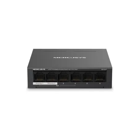 Mercusys Switch|MERCUSYS|Desktop/pedestal|6x10Base-T / 100Base-TX|PoE+ ports 4|MS106LP