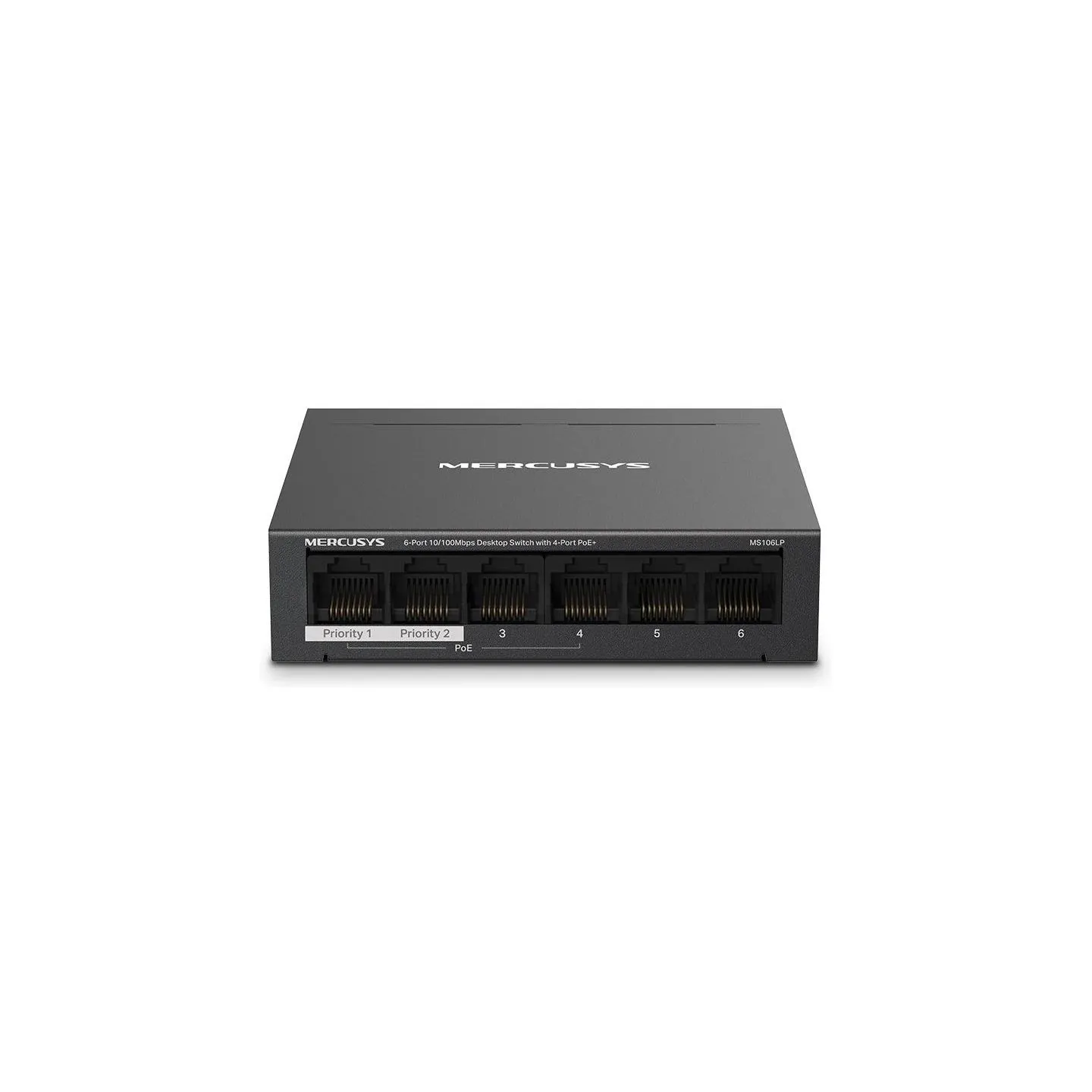 Mercusys Switch|MERCUSYS|Desktop/pedestal|6x10Base-T / 100Base-TX|PoE+ ports 4|MS106LP
