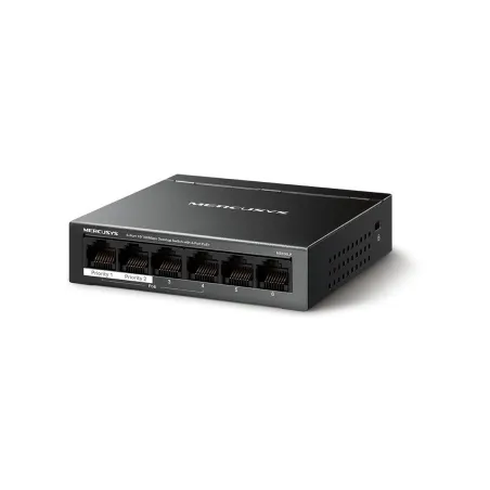 Mercusys Switch|MERCUSYS|Desktop/pedestal|6x10Base-T / 100Base-TX|PoE+ ports 4|MS106LP