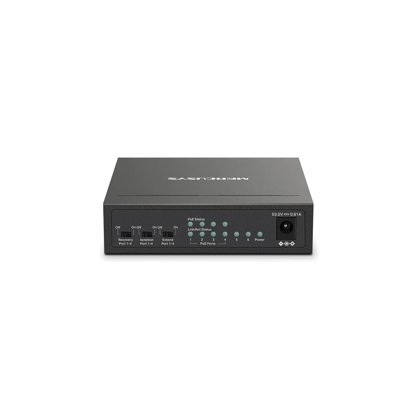 Mercusys Switch|MERCUSYS|Desktop/pedestal|6x10Base-T / 100Base-TX|PoE+ ports 4|MS106LP
