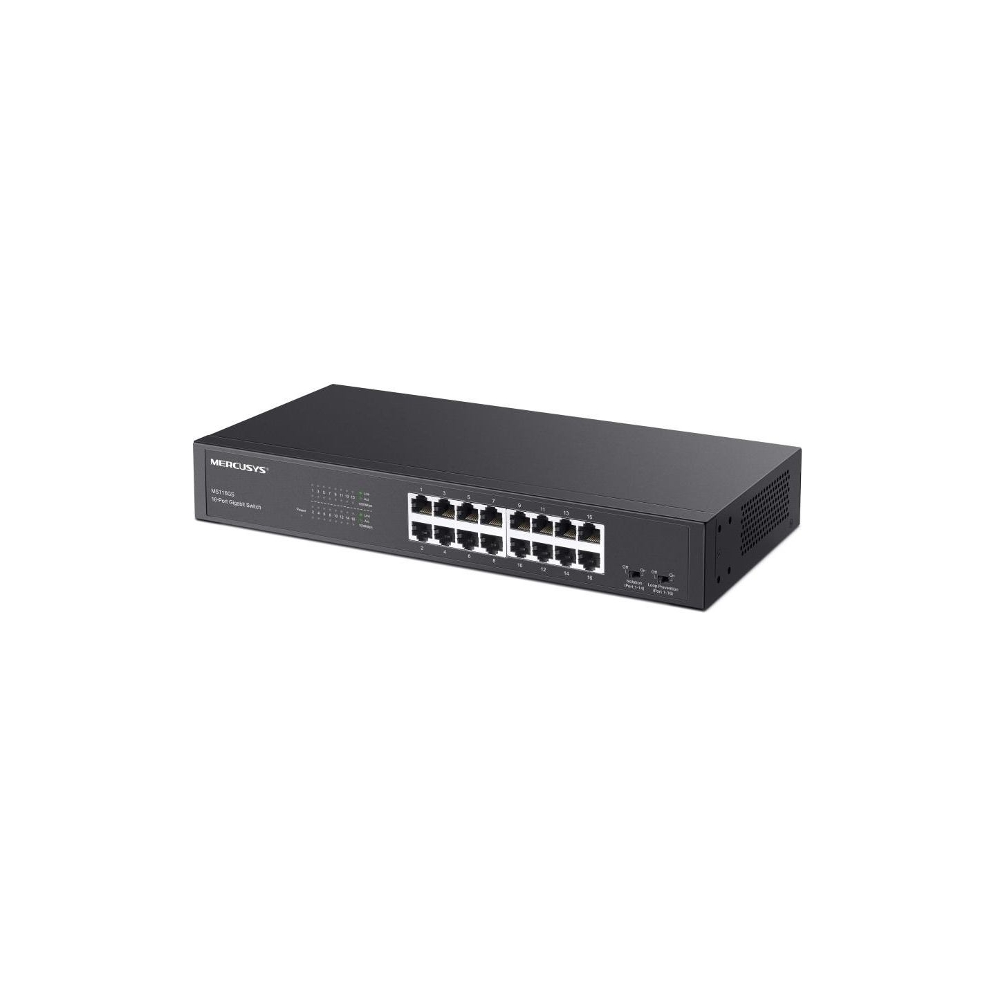 Mercusys Switch|MERCUSYS|MS116GS|16x10Base-T / 100Base-TX / 1000Base-T|MS116GS