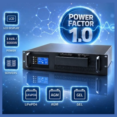 Qoltec Pure Sine Wave UPS for RACK 3kVA 3000W PF1.0
