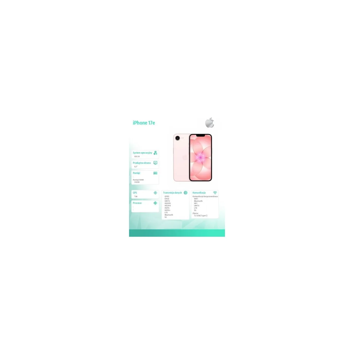 Apple iPhone 17e 512GB Soft Pink
