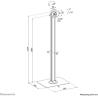 Neomounts FL15-627BL1 Tablet floor stand