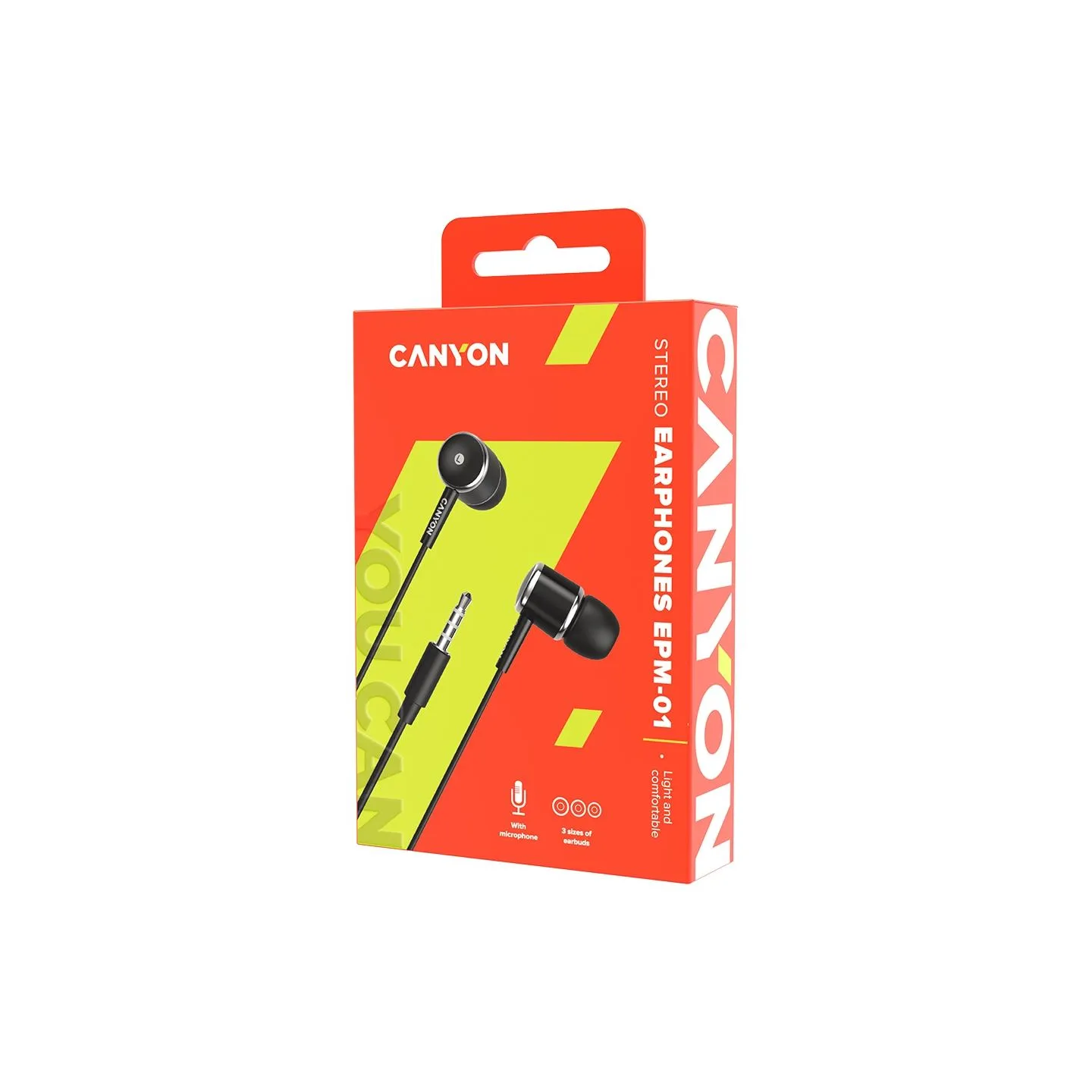 Canyon headphones EPM-01 Mic 1.2m Black