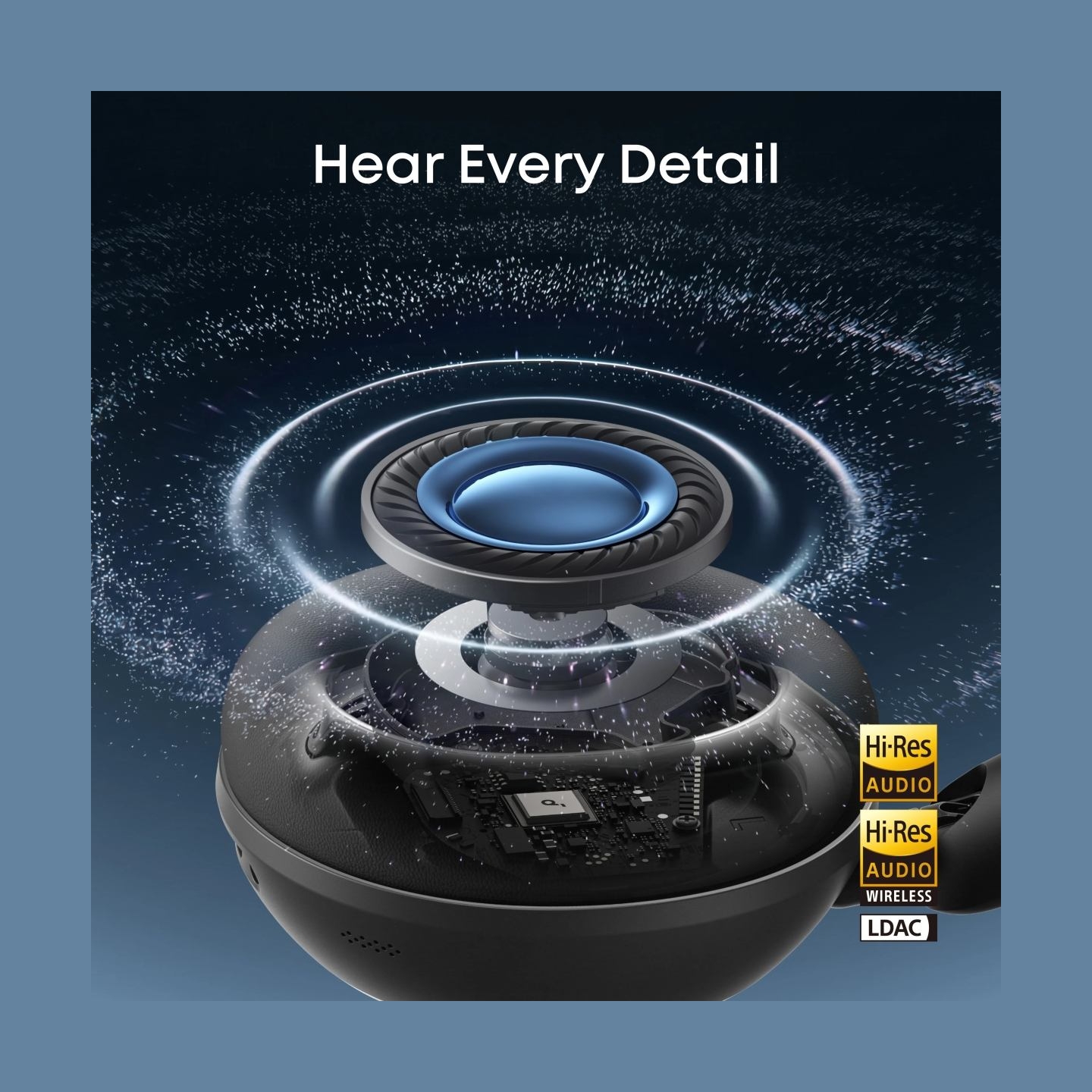 Anker Soundcore Space 2 | Headphones | Over-ear | Microphone | Jet Black | Noise canceling