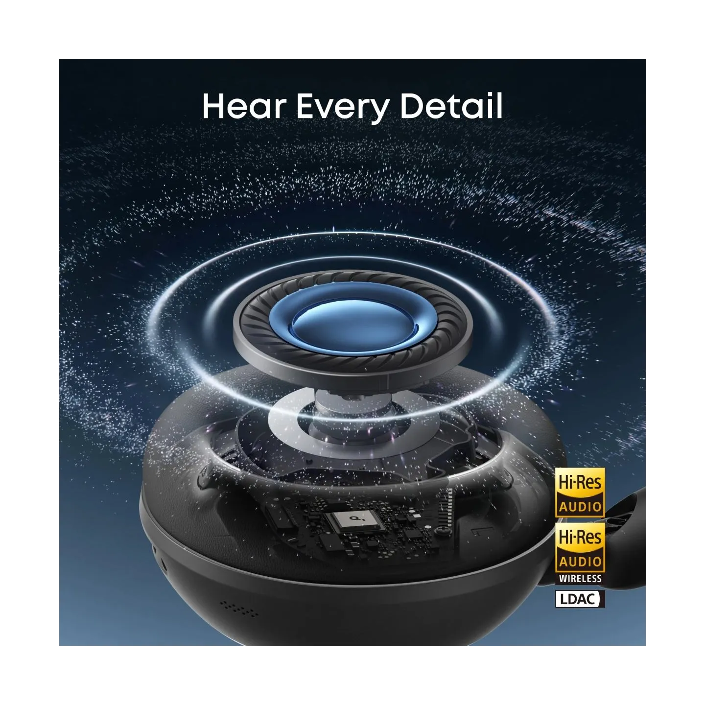 Anker Soundcore Space 2 | Headphones | Over-ear | Microphone | Jet Black | Noise canceling
