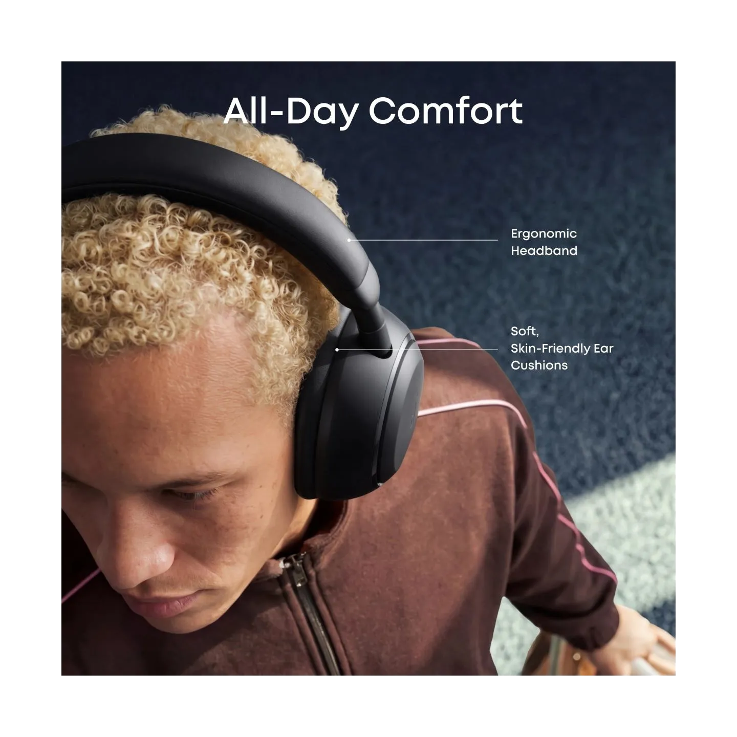 Anker Soundcore Space 2 | Headphones | Over-ear | Microphone | Jet Black | Noise canceling