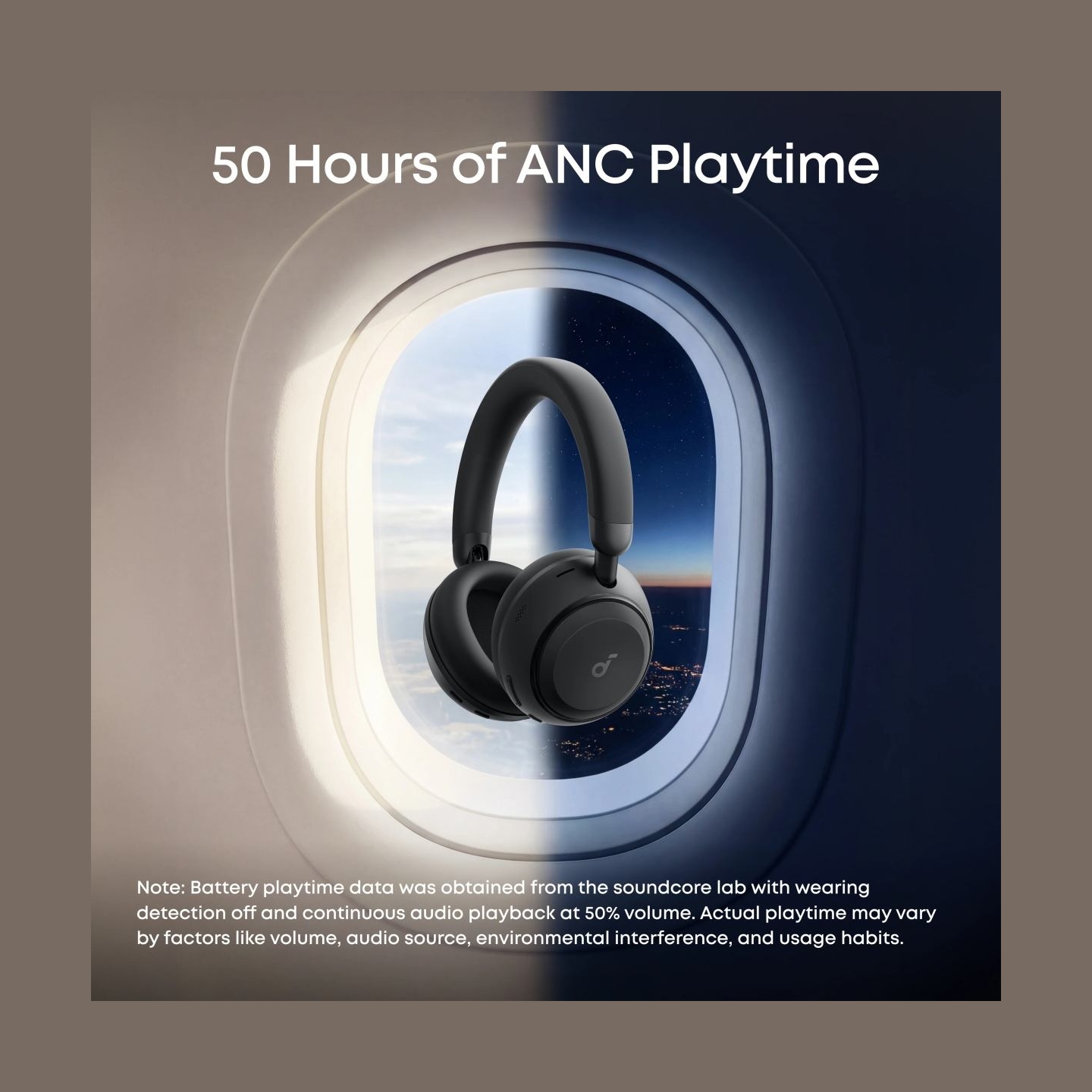 Anker Soundcore Space 2 | Headphones | Over-ear | Microphone | Jet Black | Noise canceling