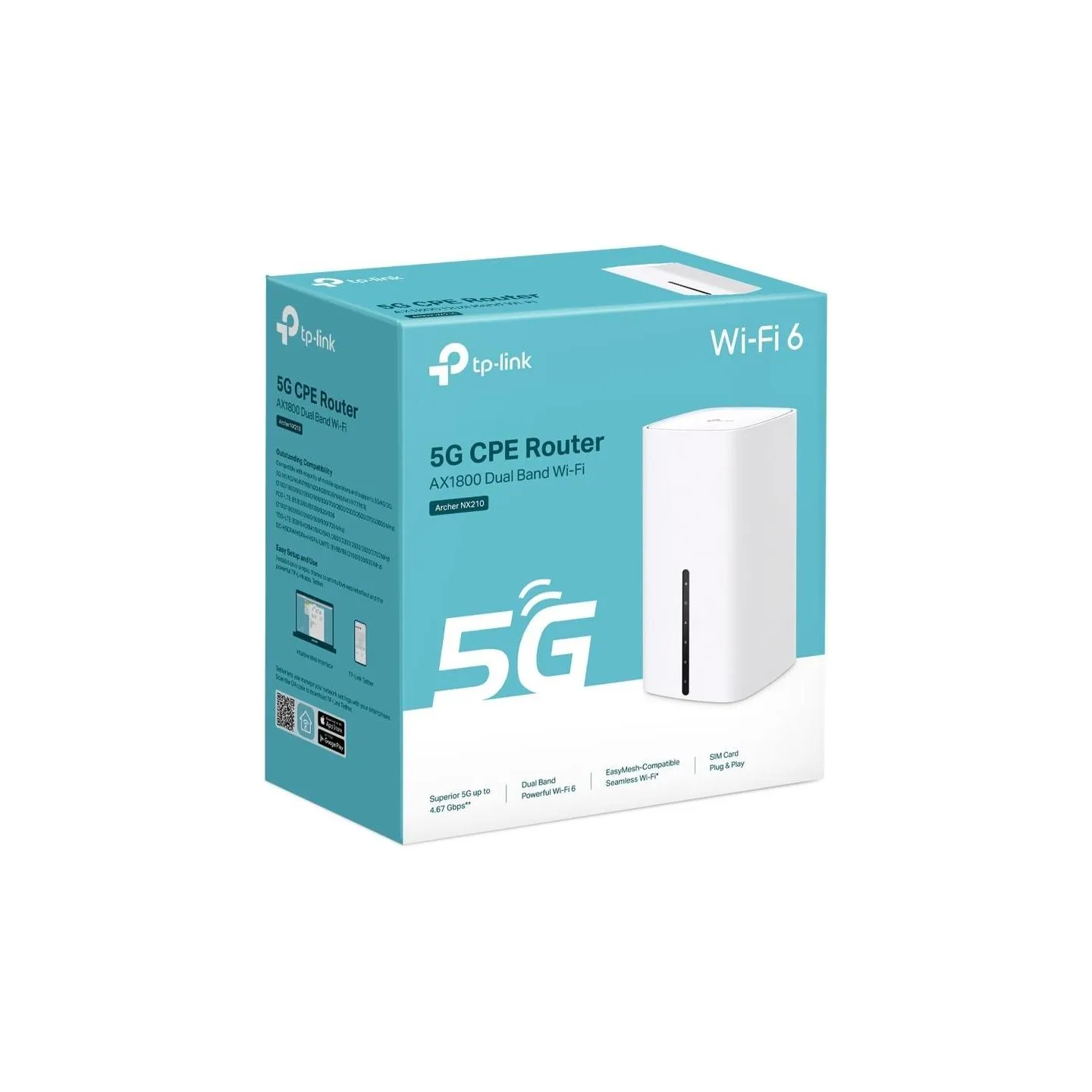 Tp-Link Wireless Router|TP-LINK|Router|1800 Mbps|Mesh|LAN \ WAN ports 1|Number of antennas 10|ARCHERNX210