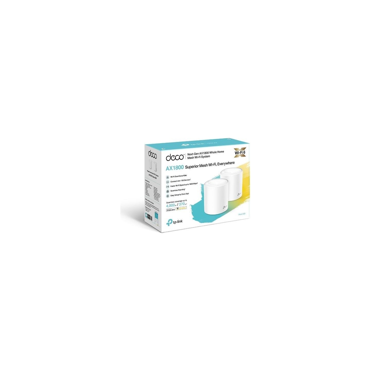 Tp-Link Wireless Router|TP-LINK|Wireless Router|2-pack|1800 Mbps|Mesh|IEEE 802.11a|IEEE 802.11n|IEEE 802.11ac|IEEE 802.11ax|DECO
