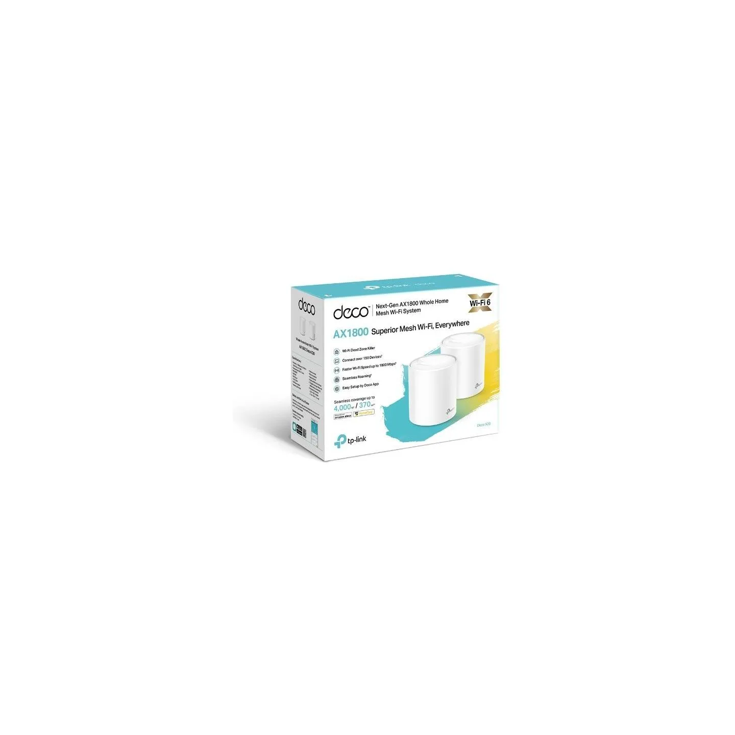 Tp-Link Wireless Router|TP-LINK|Wireless Router|2-pack|1800 Mbps|Mesh|IEEE 802.11a|IEEE 802.11n|IEEE 802.11ac|IEEE 802.11ax|DECO