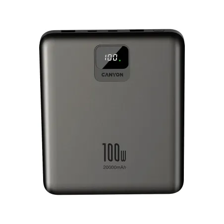 Canyon power bank PB-2008 LED FLAT 20000 mAh PD100W QC3.0 Dark Grey