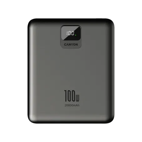 Canyon power bank PB-2008 LED FLAT 20000 mAh PD100W QC3.0 Dark Grey