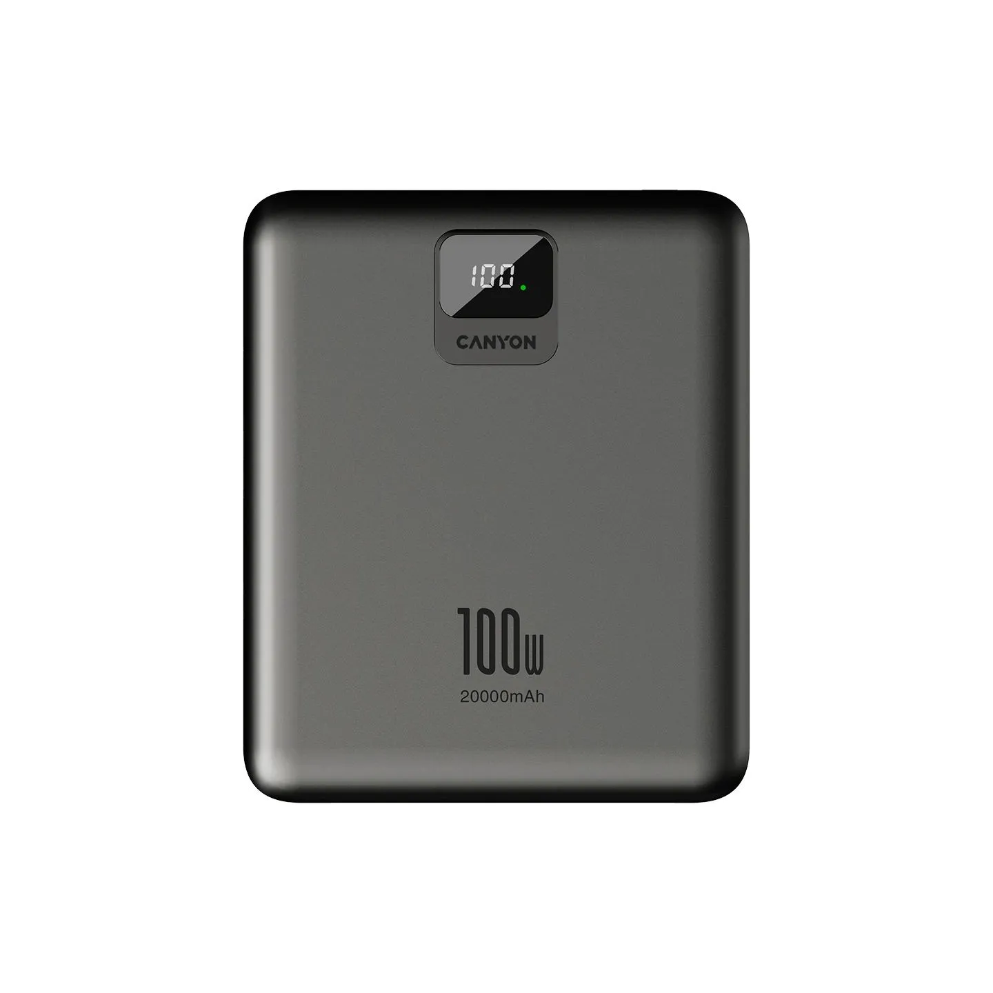 Canyon power bank PB-2008 LED FLAT 20000 mAh PD100W QC3.0 Dark Grey