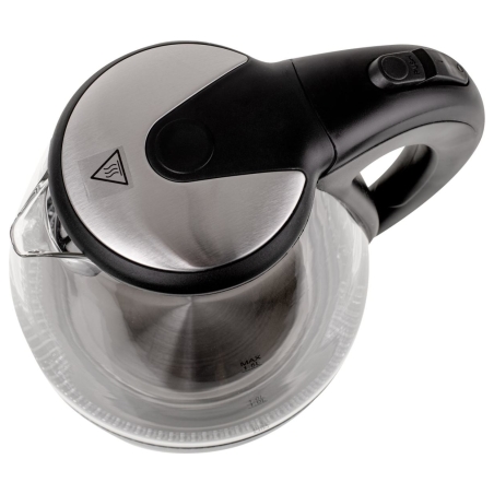 Adler | Kettle | AD 1224 | Standard | 2000 W | 1.5 L | Glass | 360° rotational base | Black