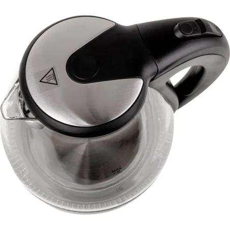Adler | Kettle | AD 1224 | Standard | 2000 W | 1.5 L | Glass | 360° rotational base | Black
