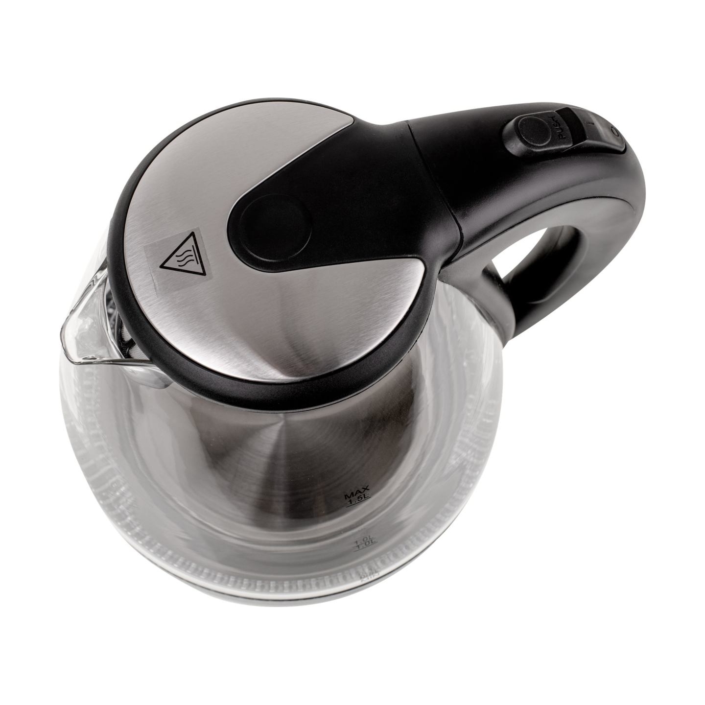 Adler | Kettle | AD 1224 | Standard | 2000 W | 1.5 L | Glass | 360° rotational base | Black