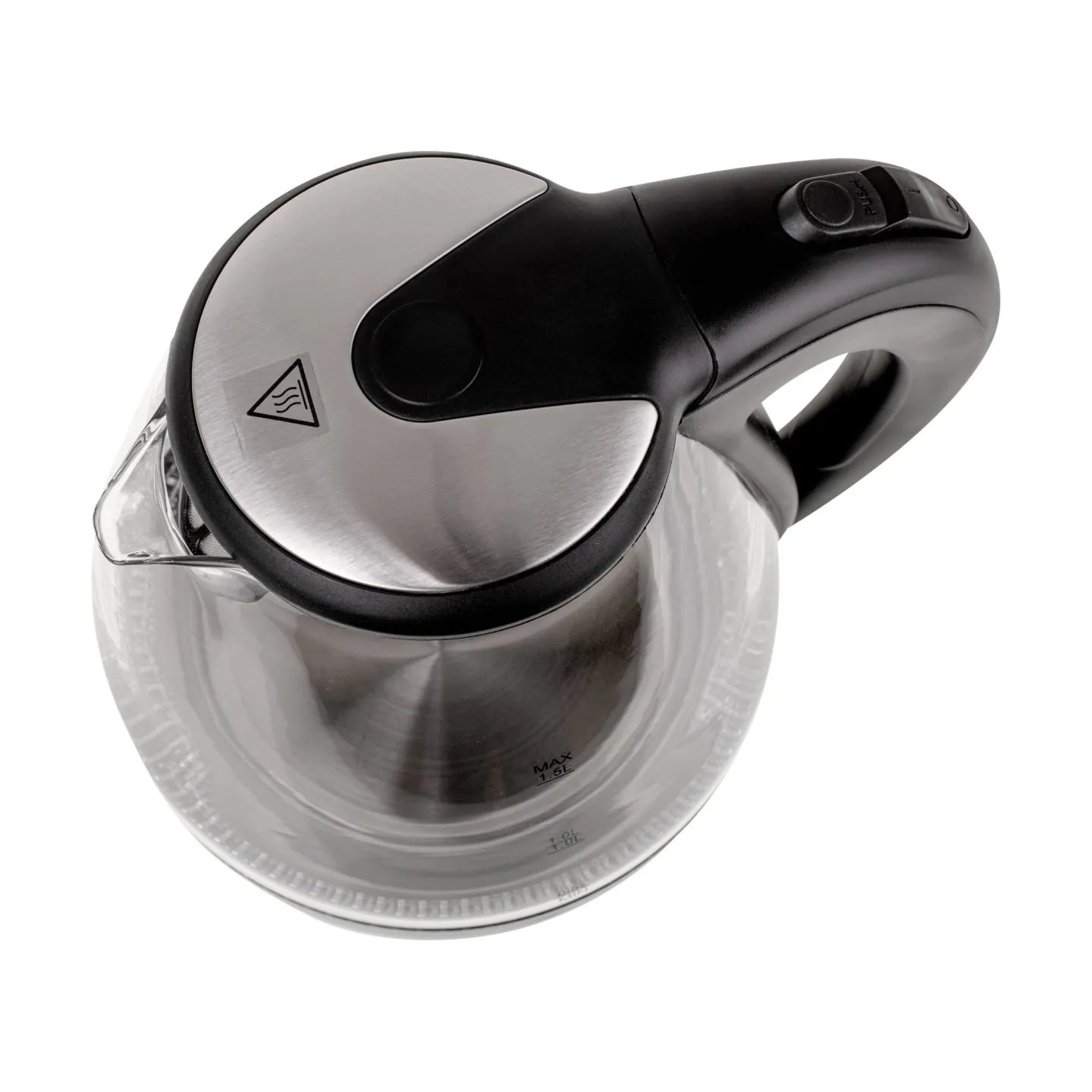 Adler | Kettle | AD 1224 | Standard | 2000 W | 1.5 L | Glass | 360° rotational base | Black