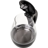 Adler | Kettle | AD 1224 | Standard | 2000 W | 1.5 L | Glass | 360° rotational base | Black