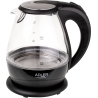 Adler | Kettle | AD 1224 | Standard | 2000 W | 1.5 L | Glass | 360° rotational base | Black
