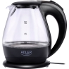 Adler | Kettle | AD 1224 | Standard | 2000 W | 1.5 L | Glass | 360° rotational base | Black