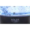 Adler | Kettle | AD 1224 | Standard | 2000 W | 1.5 L | Glass | 360° rotational base | Black