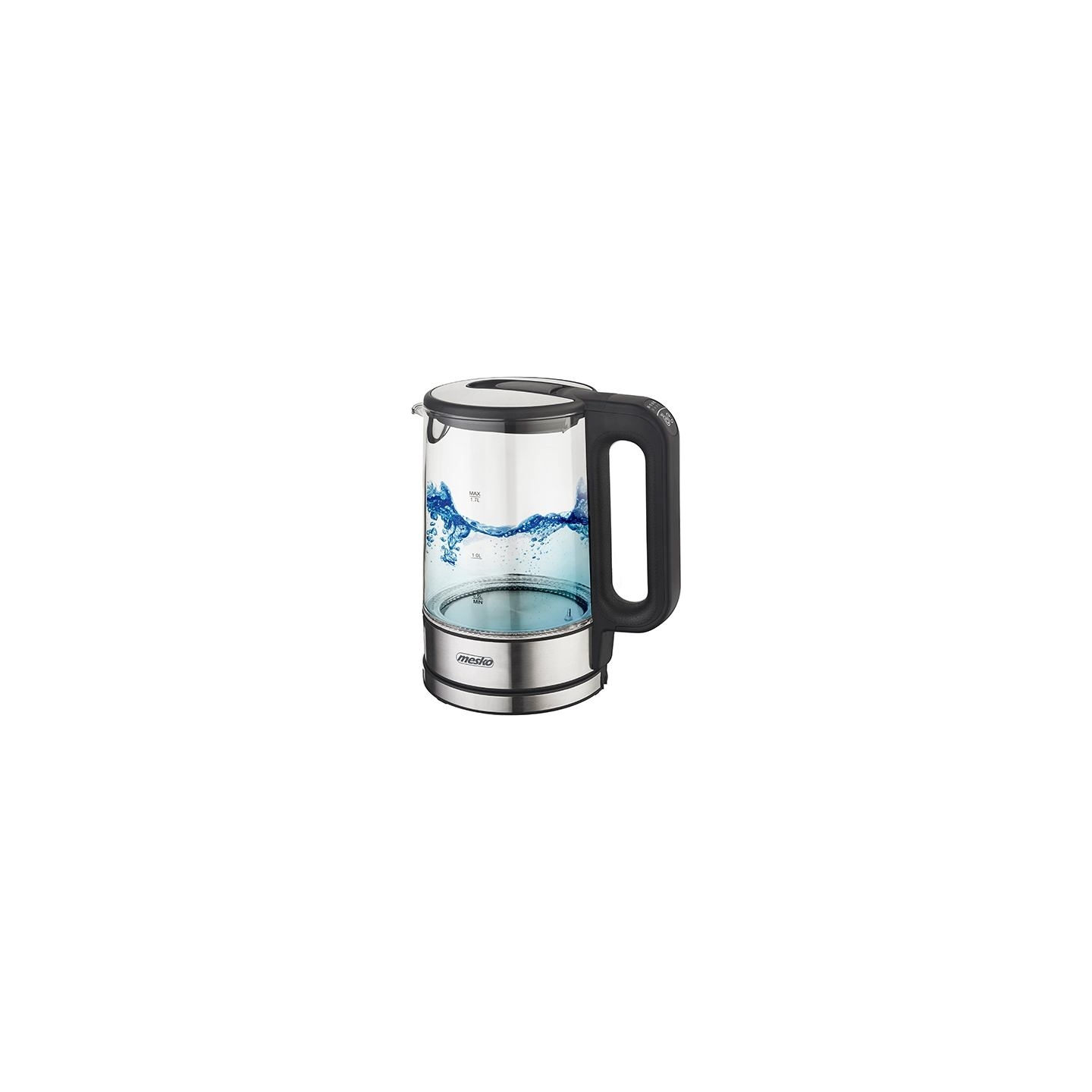 Mesko | Kettle | MS 1301b | Electric | 1850 W | 1.7 L | Glass | 360° rotational base | Black