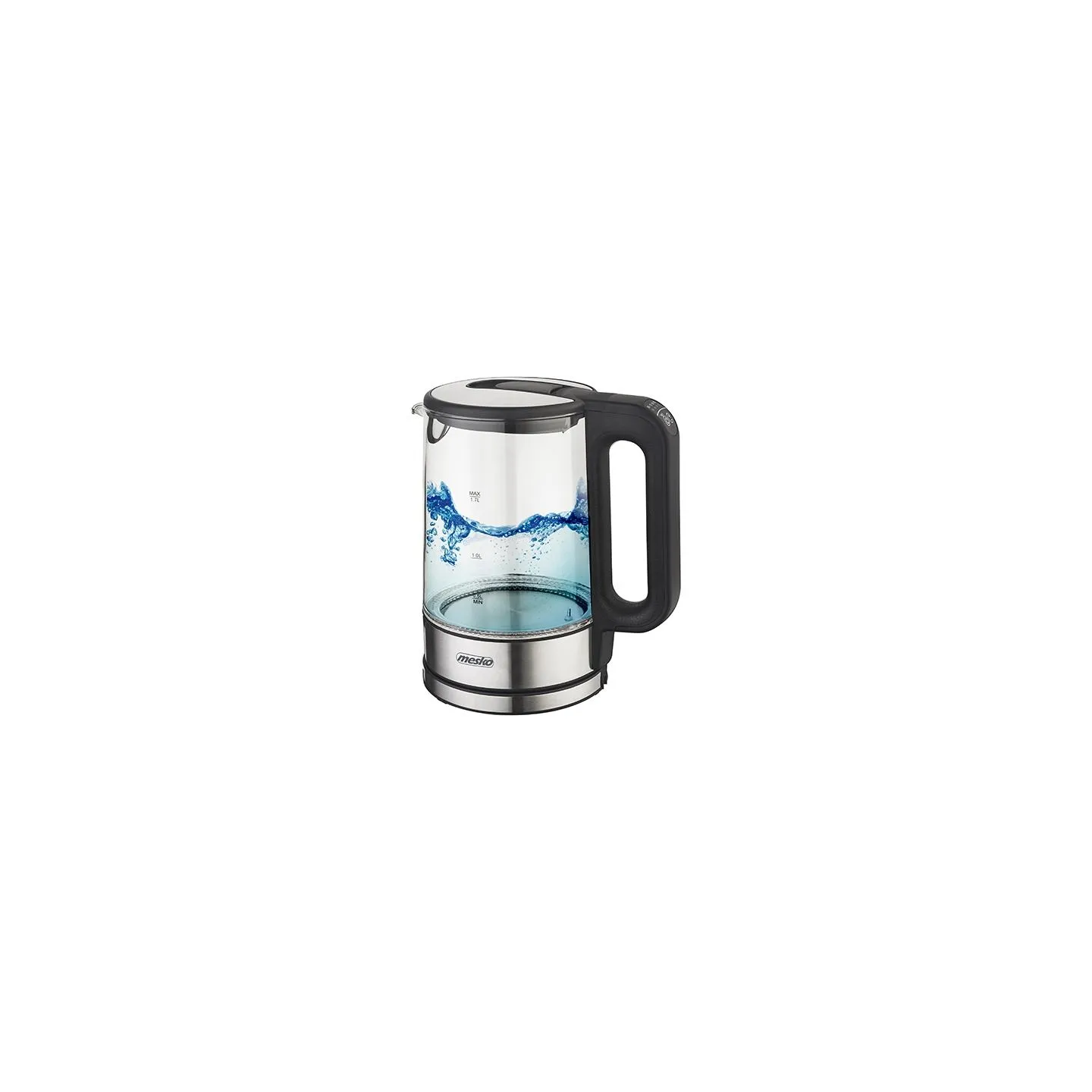 Mesko | Kettle | MS 1301b | Electric | 1850 W | 1.7 L | Glass | 360° rotational base | Black
