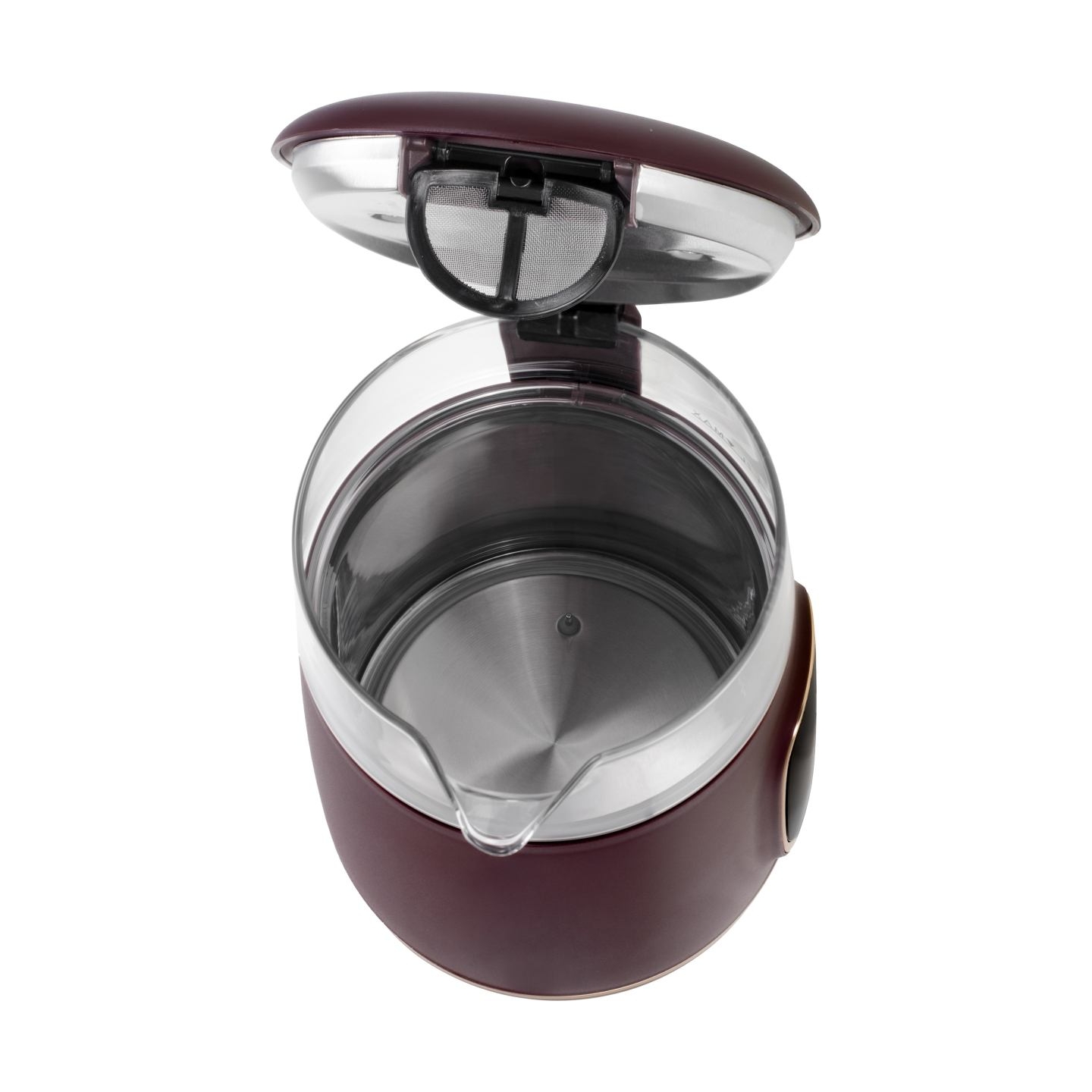 Adler Kettle with LED Display | AD 1305 | Electric | 2200 W | 1.7 L | Plastic | 360° rotational base | Burgundy